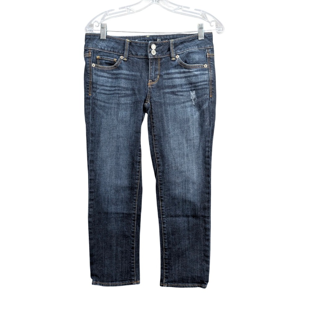 American Eagle Outfitters Artist Jeans Women's Size 4 Dark Wash Distressed‎ Slim